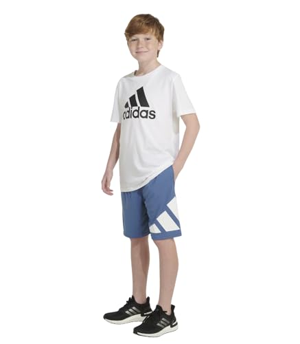 Adidas Boy's AEROREADY Elastic Waistband Performance Shorts (US, Alpha, Medium, Regular, Regular, Crew Blue)4