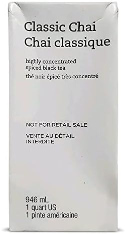 Starbuck's | Tea Vana Chai Tea Latte Concentrate - Spiced Black Tea, with a Blend of Cinnamon, Ginger, Cardamom, and Vanilla; Designed with Baristas in Mind; Serve Hot or Iced | 32 oz, Pack of 1 (Highly Concentrated)