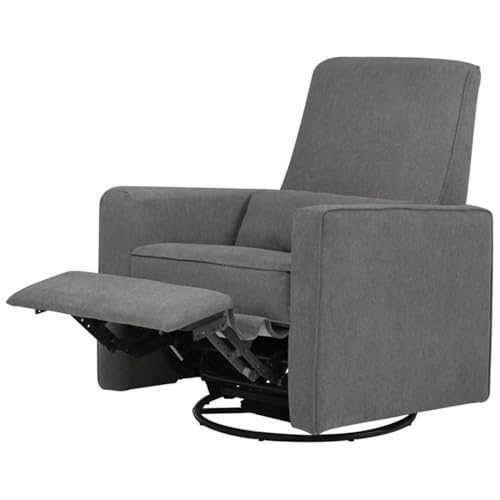Image of Davinci Piper 360° Swivel Rocker Recliner Chair - Glider Rocking Chair for Nursery and Living Room - GREENGUARD Gold, FSC & Certi-PUR US Certified - Ultra Comfy Nursery Glider Recliner - Dark Grey