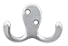 Liberty Hardware B46114Q-CHR-C5 Double Prong Robe Hook, Polished Chrome