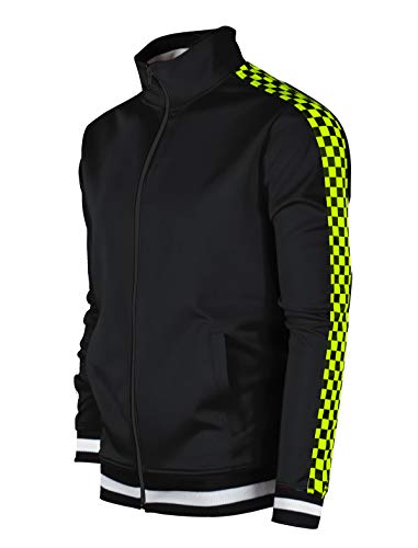 Image of SCREENSHOT-TRACK JACKET Mens Urban Hip Hop Premium Track Jacket - Slim Fit Side Taping Sportswear Urbanwear Streetwear Top