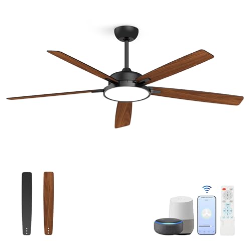 Roomratv 62-Inch Smart Ceiling Fan with Lights