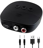 Bluetooth 5.2 Empfänger mit 3.5 mm AUX-Anschluss und Cinch-Eingang, Bluetooth 5.2 Audio Adapter für Stereoanlage Lautsprecher Verstärker Autoradio Kopfhörer, NFC-Verlängerung