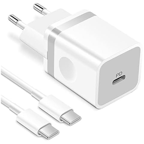 Cargador ARCCRA Carga Rápida con Cable Tipo C de 2m y Adaptador USB-C de 20W PD Cover