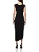 Laundry Women's Midi Dress Cap Sleeve Asymmetrical Knot Front Dresses, Black, Large