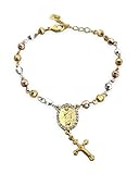 St. Jude Thaddeus Tri-Color 14K Gold Plated...