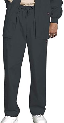 Medical Cargo Pants for Men Workwear Originals, Zipper Fly Scrubs for Men 4000, L, Pewter