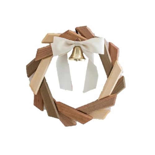[オークヴィレッジ]あたたかい色合いの寄木のリース | ギフトラッピング対応 クリスマス 壁飾り 飛騨高山 オークヴィレッジ AH071VC13