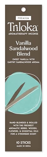 Triloka Premium Incense, Vanilla-Sandalwood Blend, 10 Sticks