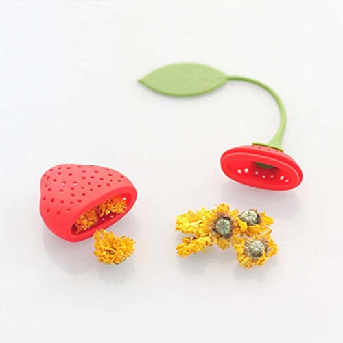 Silicone Tea Strainer Cute Strawberry Lemon Tea Infuser Loose Leaf Tea Strainer Herbal Spice Infuser Filter Tools Loose Tea Flower Tea Steeper #TOP2