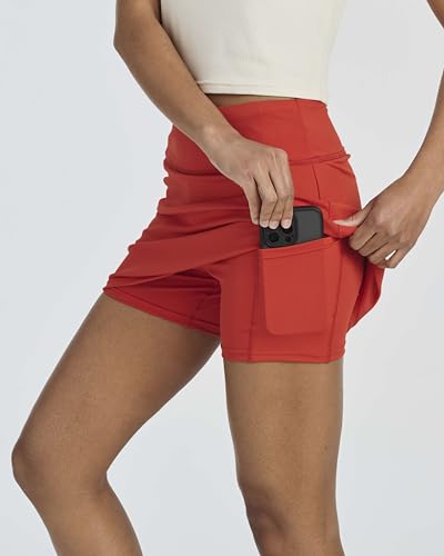 Real Essentials 4 Pack: Women's Active Skort Lightweight Comfy & Breathable Tennis Golf Skirt (Available in Plus Size)3