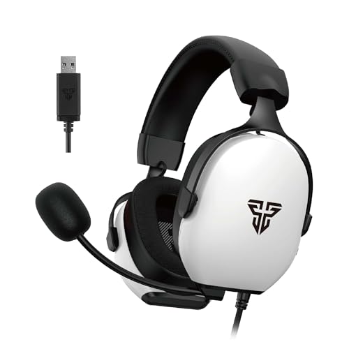 Auriculares para juegos sobre la oreja FANTECH HG30 USB negros con micrófono flexible