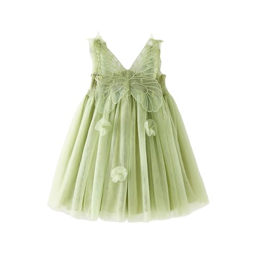 Miipat Baby Mädchen Kleid Ärmellos Schmetterling Prinzessin Tüllkleid...