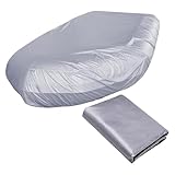 【Installation Sans Effort】 Housse de bateau gonflable avec un cordon d'ourlet entièrement élastique pour un ajustement parfait et profilé, l'installation et le retrait sont un jeu d'enfant, offrant commodité et facilité d'utilisation.