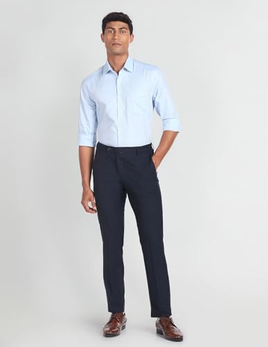 Image of Arrow Slim Fit Mens Formal Shirt - 100% Cotton, Breathable & Comfortable, Full Sleeves Shirts for Men
