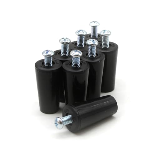 DOJA Barcelona Roller Shutter Stopper - Pack 8 Black - PVC 40mm, Plastic Shutter Stoppers, Replacement Roller Blind Stops, Accessories Shutters Buffer Window Blind Stop Buffer Stopper for Rolling