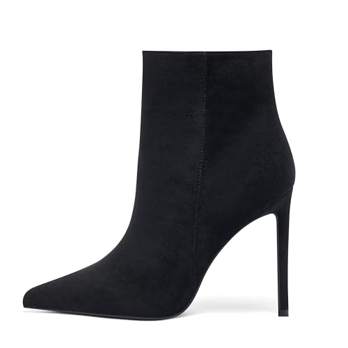 Elisabet Tang Women Heeled Ankle Booties,Sexy Pointed Toe 4 inch Stiletto High Heel Fashion Ankle & Booties High Heel Boots Dress Evening Party Boots Shoes - Main Image