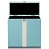 Lenco Classic Phono TTA-300 30 Vinyl Records Opbergtas met draaggreep en metalen gesp Fluweel Beschermende voering Blauw/Wit