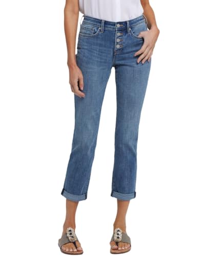 NYDJ Women's Sheri Slim Ankle Roll Cuff Jeans in Majorca Bay