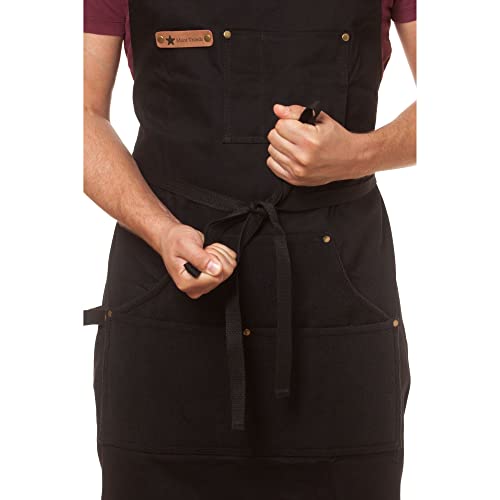 Arawak Brave Professional Cooking Apron Chef Designed For Kitchen Bbq Grill / 10 Oz Women And Men Bib Adjustable/Towel Loop #TOP5