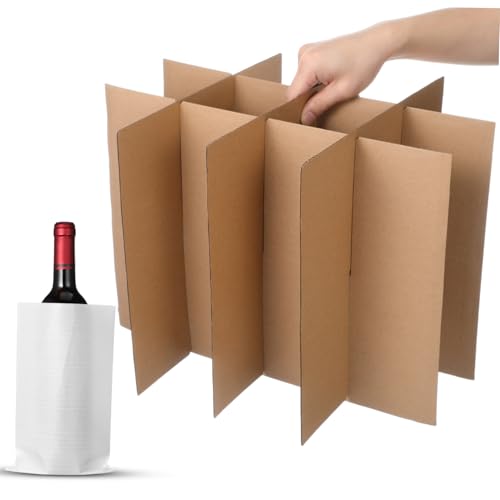 DOITOOL Divisores de Cartón Ondulado para Cajas con Bolsas de Espuma Epe Organizadores para Embalaje Seguro de Cristalería Electrónica y Accesorios Delicados Protección contra y
