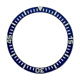 ATOMUSERLY 1 pz 38mm Lunetta for Orologio in Ceramica Piatta Nero Blu Verde Inserto for Lunetta in Ceramica Lunetta in Ceramica Verde Accessori Luminosi(R4 Blue)