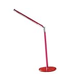 Faltbare LED Schreibtischlampe mit Touch-Steuerung verstellbares Metalllenk 3-stufi dimmbare Leselampe für Büro & Nachttisch stilvolles rotes Design