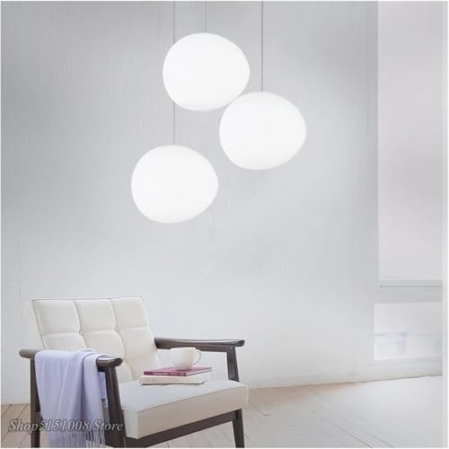 Lustres à LED en forme d'œuf en verre suspendus