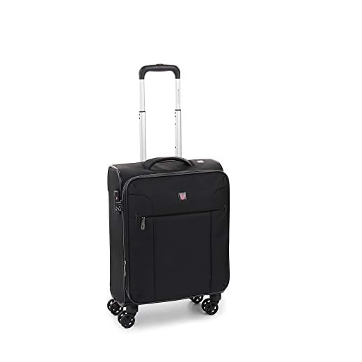 Roncato Evolution Maleta Cabina avión Expansible Negro, Medida: 55 x 40 x 20/23 cm, Capacidad: 42-48 l, Pesas: 2.20 kg