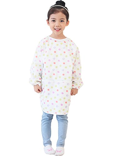 Image of Plie Kids Waterproof Art Smock – Long Sleeve Apron for Painting, Baking, Sensory Play (Ages 1–10)