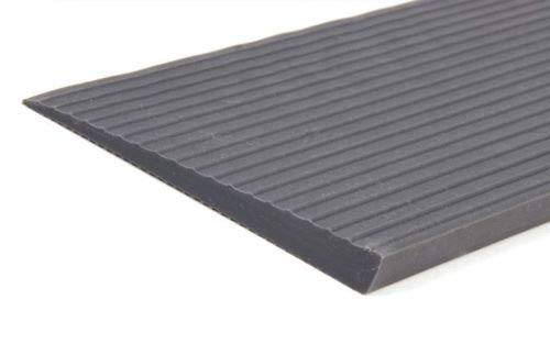 ® Schwellenrampe Gummi mit Klebefläche auf Unterseite, Rampe für Türschwellen, grau, Türschwellenrampe, Schwellenhöhe: 0,6 cm (6 x 60 x 900