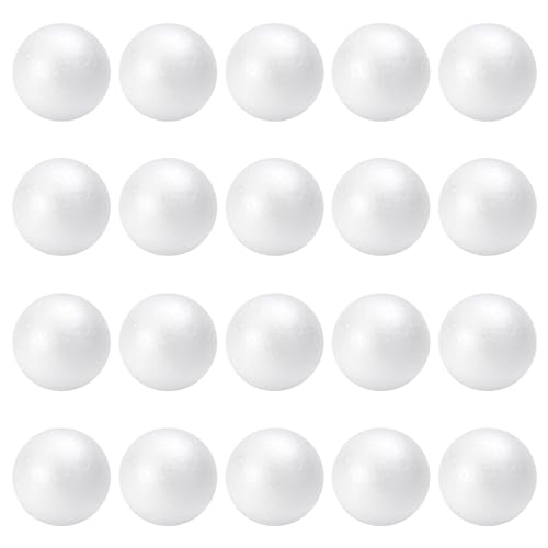 TFARC FOAM 2 Inch Craft Foam Balls 40-Pack, Polystyrene Balls for DIY Crafts School Supplies Decorations(White)