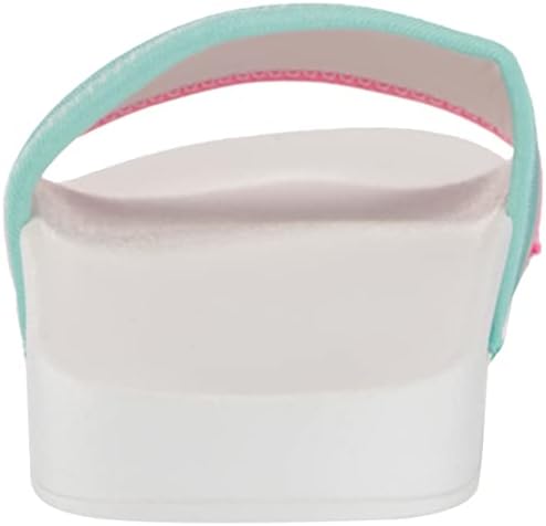 Roxy Girls' Rg Slippy Neo Sport Slide Sandal, White/Crazy Pink/Turquoise, 11 Big Kid US | Image 2