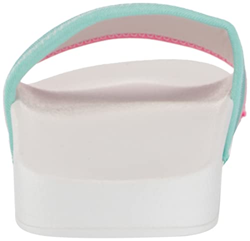 Roxy Girls' Rg Slippy Neo Sport Slide Sandal, White/Crazy Pink/Turquoise, 11 Big Kid Us #TOP2