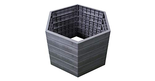 Preisvergleich Produktbild GARANTIA ERGO Hochbeet-System L Wood 6 Paneele inkl. Verbinder - Blumentopf, Hochbeete für Garten, Pflanzkübel Groß Außen, Blumenkasten, Blumentopf Hoch, Blumenkübel, Blumenkübel Outdoor