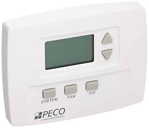Peco Tb170-001 3 Speed Staged Fan Non-Programmable Thermostat, Line Voltage, 1H/1C, White #TOP16