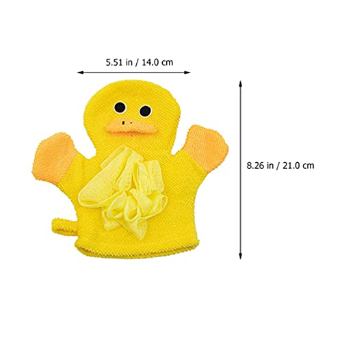 SOLUSTRE Cartoon Kids Bath Gloves 4-Pack Baby Bath Towels Soft Exfoliating Scrubbing Mitts for Gentle Skin Massage and Fun Time - Image 2