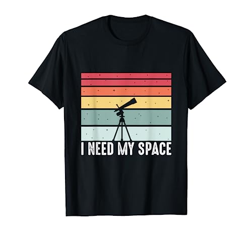 I Need Space Astronomia divertido ciência presente t-shirt, Preto