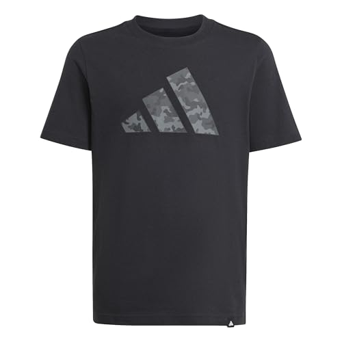 adidas Unisex Kids CAMO Graphic T-Shirt Junior, Black/camo, 7-8 Years
