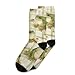 Lovely Green Frog Fashion crew socks cute running soft wicking men's crew socks size (2-Pair)