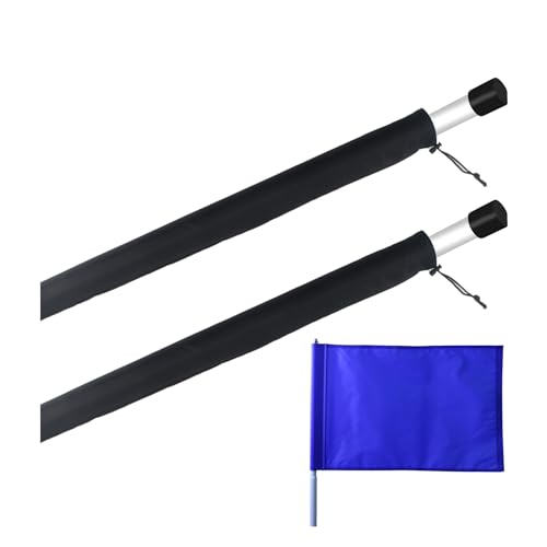 Klmnop 2Pcs Color Guard Flag Protector Sleeve for 6 Foot, Tear and Abrasion Resistant Color Guard Flag Storage Bag(Black)
