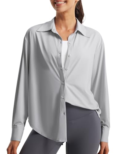 Libin Women's Sun Protection Shirts Long Sleeve UPF50+ Button Down Shirt Quick Dry Swim Beach Cover Up for Hiking Safari2