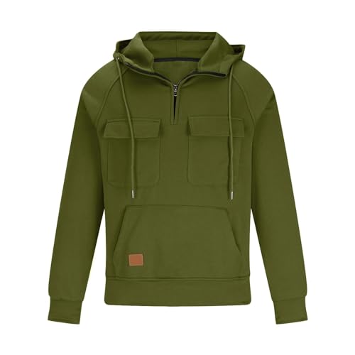 Mens Tactical Sweatshirt Quarter Zip Cargo Pullover Hoodies Vintage Workout Clothes Outdoor Winter Jackets2