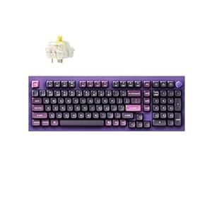 Keychron Q5 Pro Wireless QMK/VIA Mechanical Keyboard, RGB Full Customizable 96% Layout with Programmable Knob, Hot-swappable K Pro Banana Switch Compatible with Mac Windows Linux – Purple