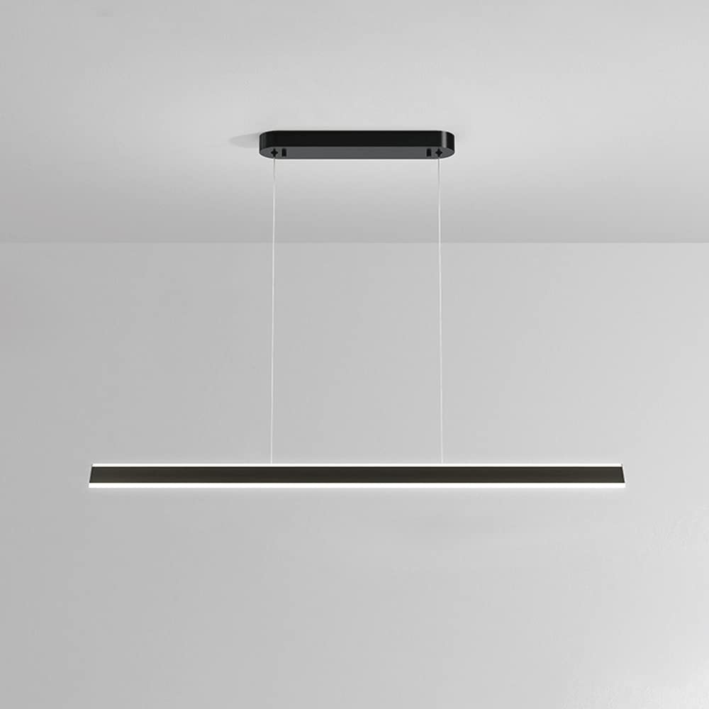 Lampadari a sospensione lineari Lampadario a LED, Lampada a sospensione moderna a striscia lunga Lampada da tavolo da pranzo in alluminio, Lampade a soffitto minimaliste per cucina da ufficio Isola