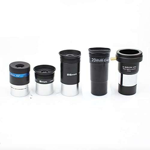 Kit de accesorios para telescopio astronómico con oculares asféricos y lente de aumento 2X 20