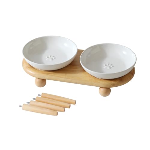 Havniva Elevated Cat Bowls, Cat Food and Water Bowl Set, Ceramic Cat Bowl