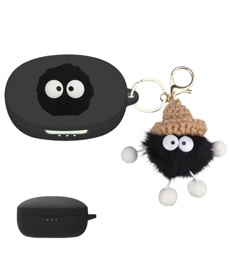 KOMININA Anker Soundcore Life P2 Mini用 ケース ワイヤレス イヤホン シリコン カバー 着装まま充電可能 軽量小型 紛失防止 男女兼用 ワイヤレス イヤホンカバー キーホルダー付き Soundcore Life P2