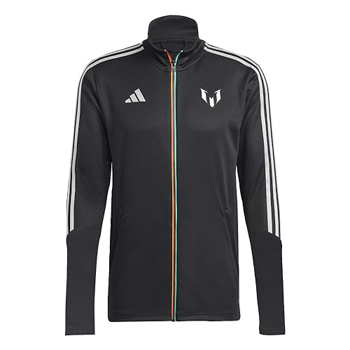 adidas MEN'S MESSI TRAINING FULL ZIP TRACK JACKET, BLACK (MEDIUM
