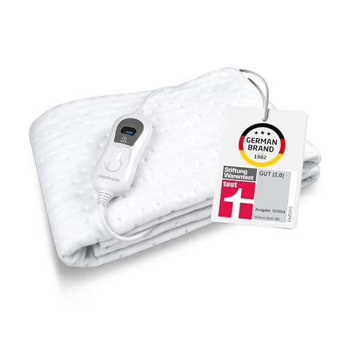 medisana HU 665 Wärmeunterbett 150 x 80 cm, Heizdecke mit Abschaltautomatik und Überhitzungsschutz, elektrische Wärmedecke für das Bett mit Wärme in 3 Temperaturstufen, waschbar